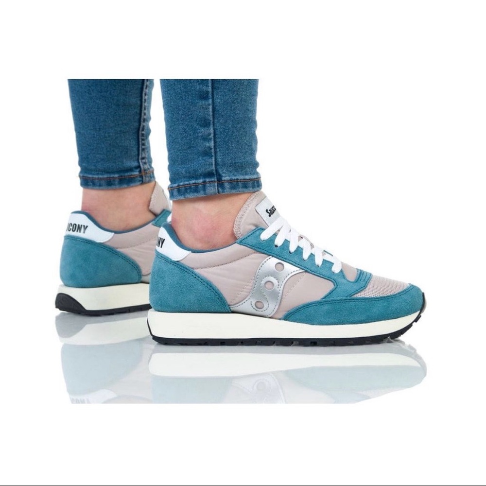 Saucony Teal and Silver Athletic Shoes